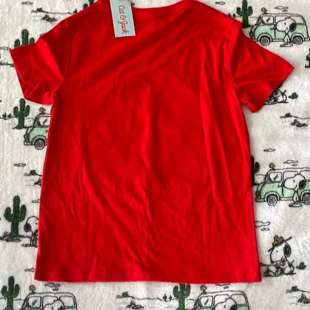 Cat & jack red unisex kids you’re totally jawbone red t shirt size medium 8